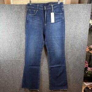 New AG Jeans ALEXXIS Boot High-Rise Vintage Fit Raw Hem Women's Size 31 Stretch